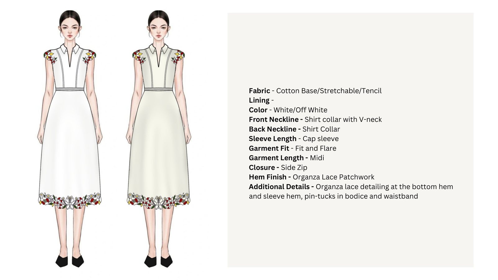 White A-line dress