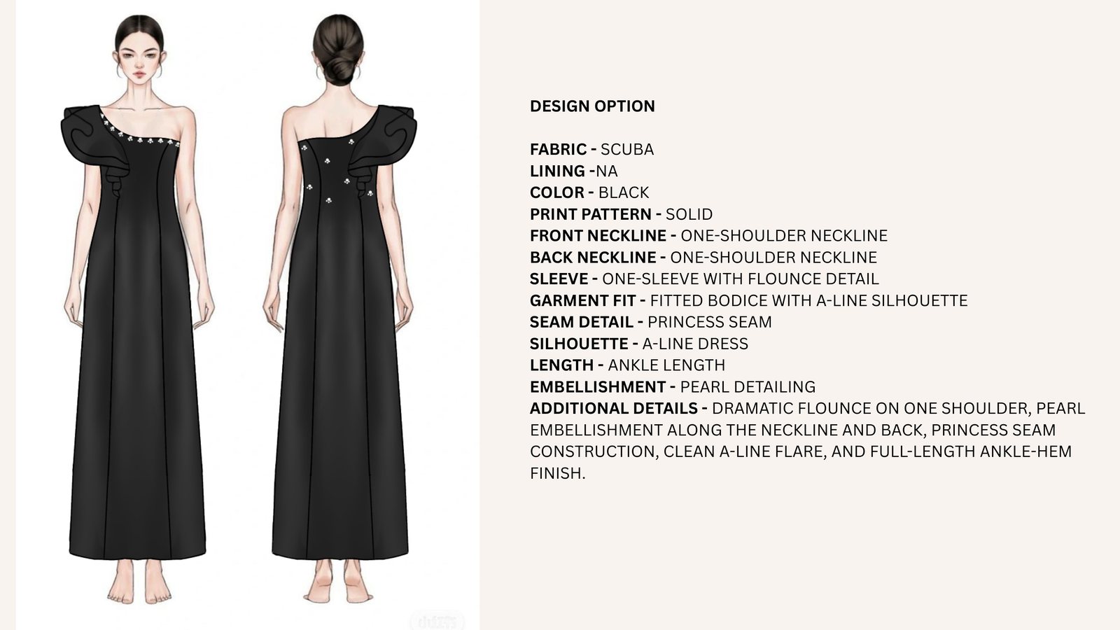 Design option: one-shoulder
