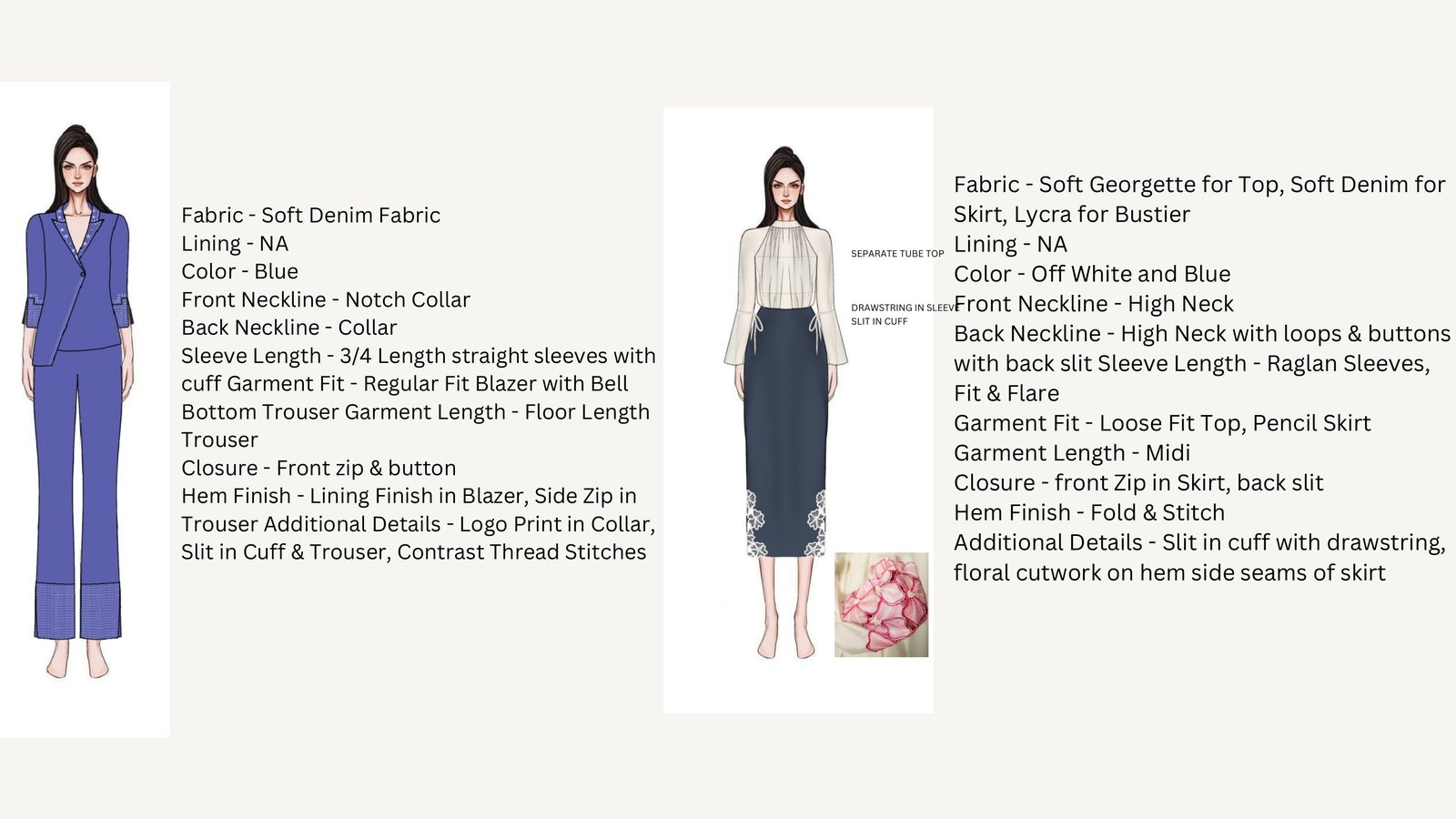 Designs: denim sets